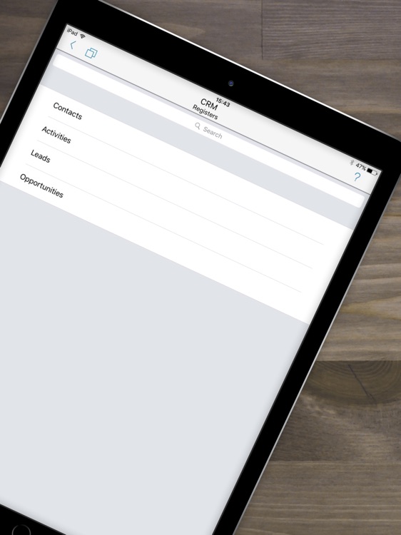 Standard CRM for iPad
