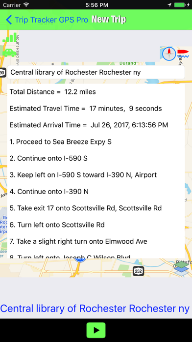 Trip Tracker GPS Professional Screenshots