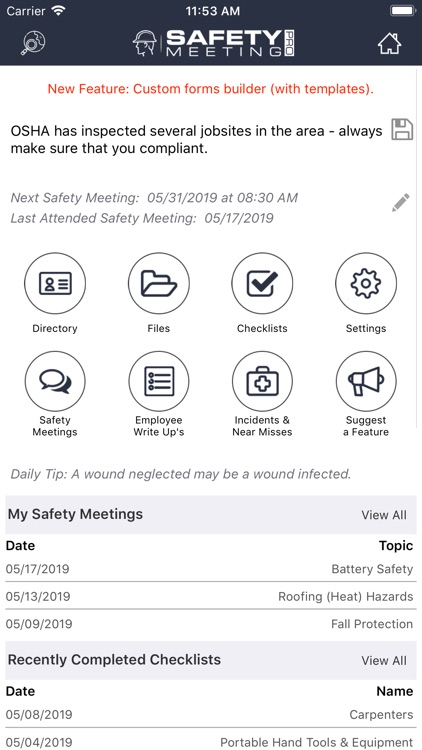 Safety Meeting Pro