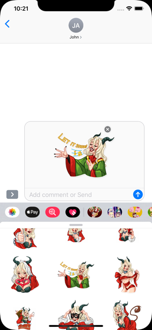 Lady Krampus Christmas Sticker(圖3)-速報App