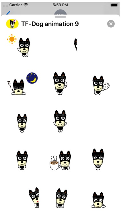 TF-Dog Animation 9 Stickers screenshot-1