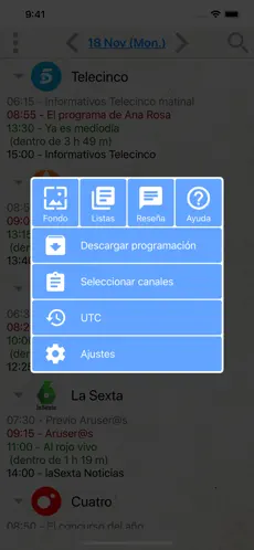 Skærmbillede 3 Programación Tele Ahora iphone