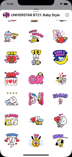 UNIVERSTAR BT21: Baby Stickers(圖3)-速報App