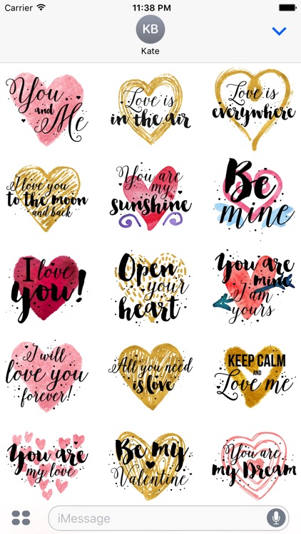 Stickers Love, Love English Phrases, Stickers Phrases Love