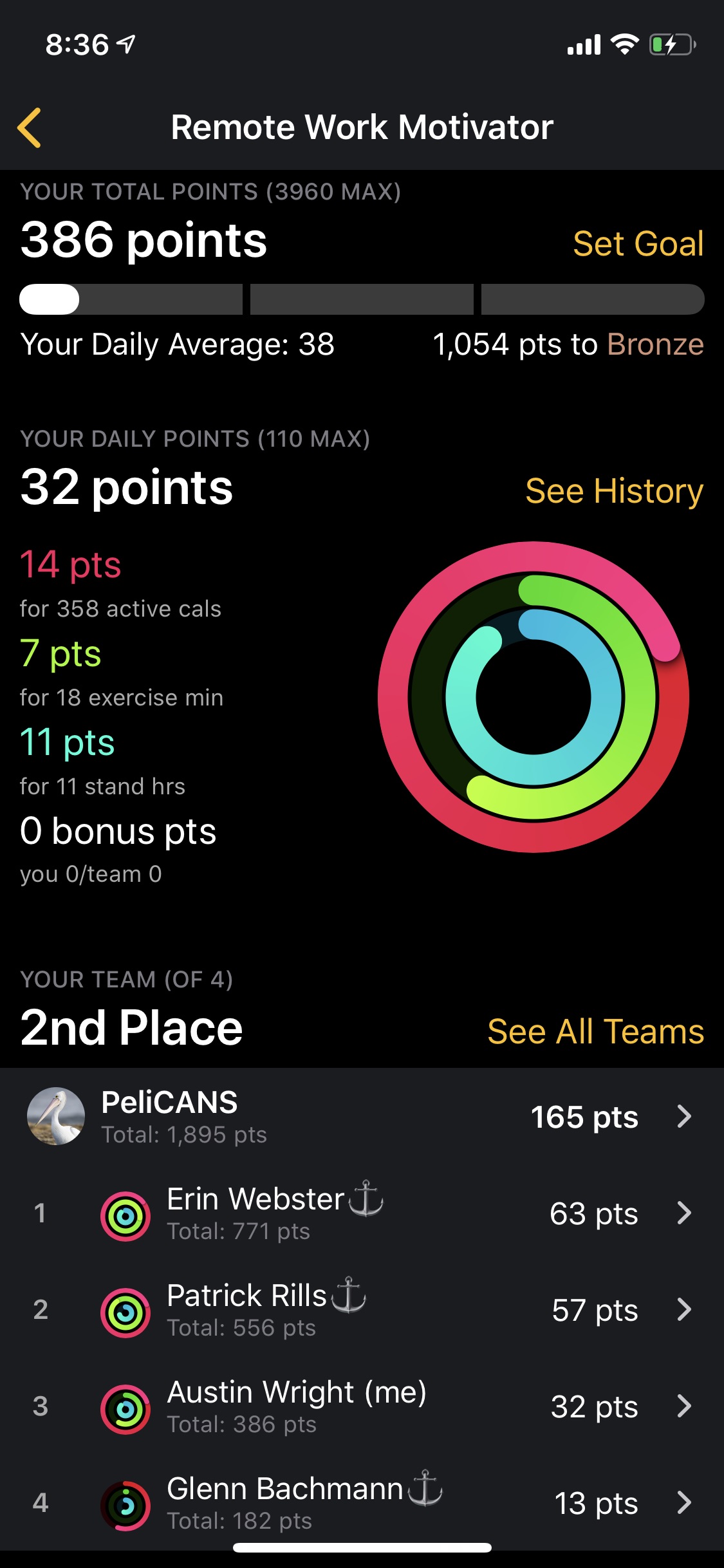 Screenshot do app Challenges - Compete, Get Fit