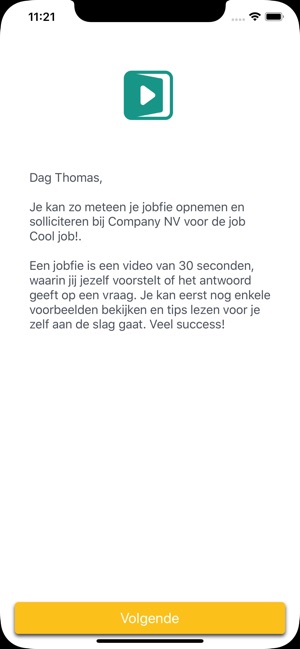 Jobfie App - videosollicitatie