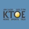 KTOE is a radio station licensed to Mankato, Minnesota and serving the greater Mankato area and the Minnesota River Valley with a full-service news/talk format