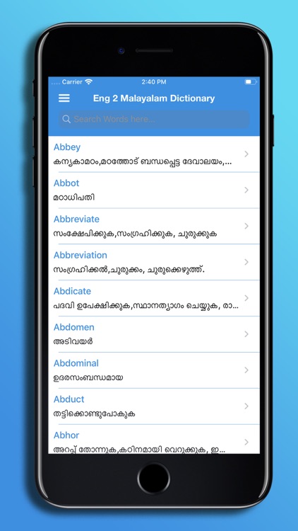 Eng 2 Malayalam Dictionary