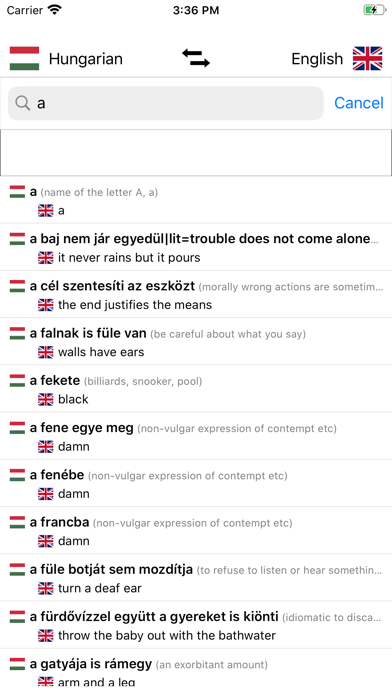 Hungarian/English Dictionary screenshot 4