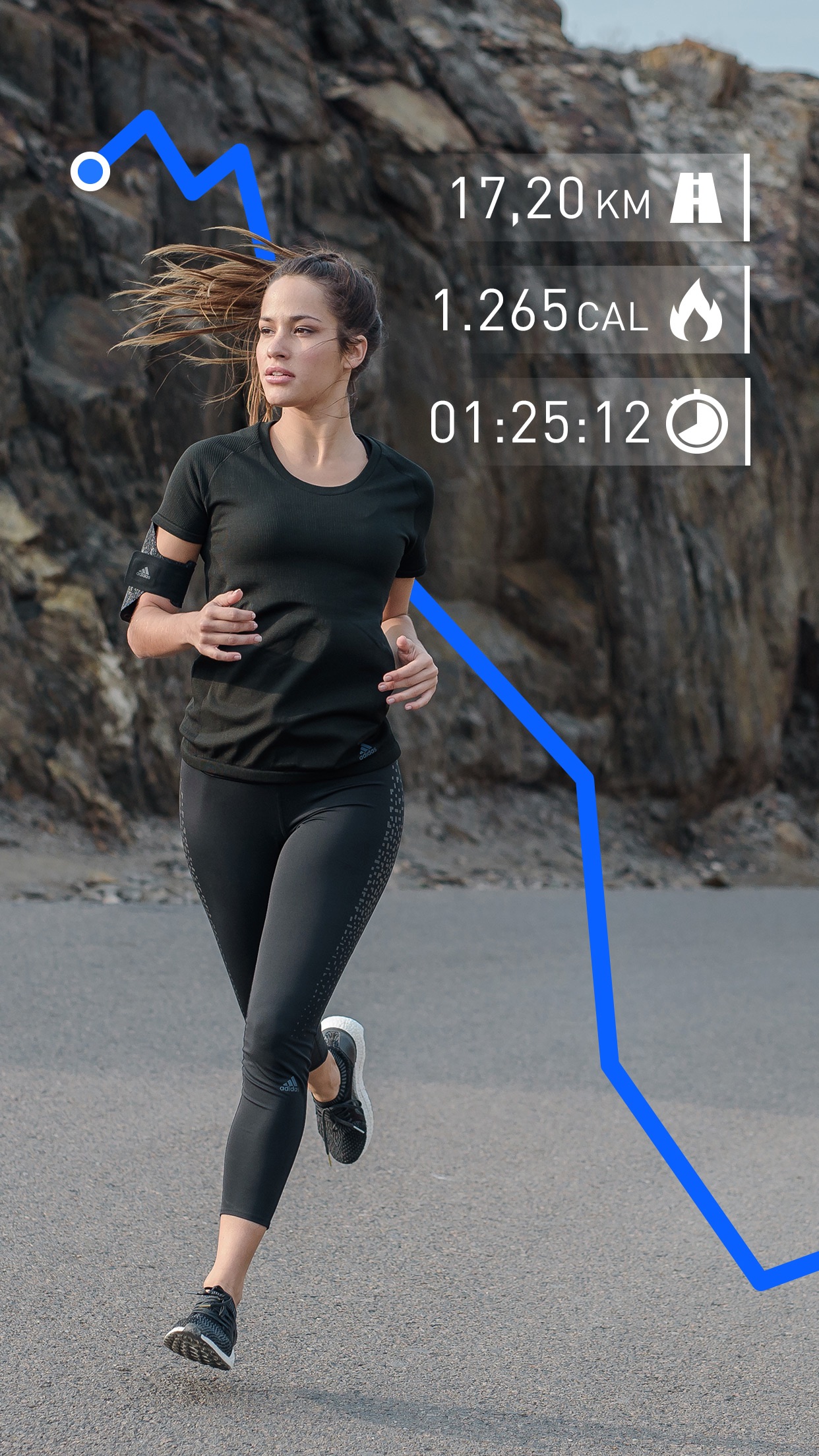 Screenshot do app Runtastic PRO Correr Caminhar