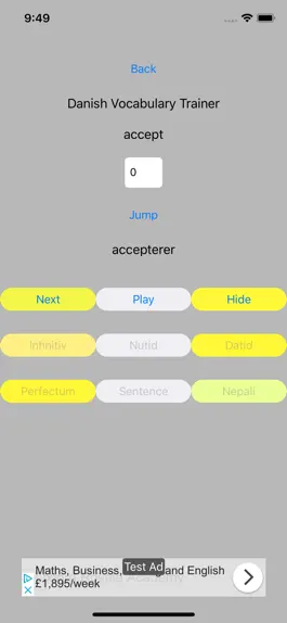 Game screenshot Danish Vocabulary Trainer Pro mod apk