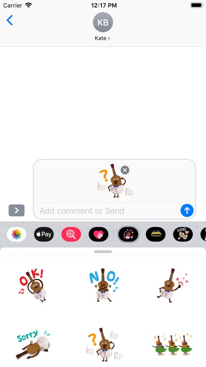 Animated Ukulele Stickers