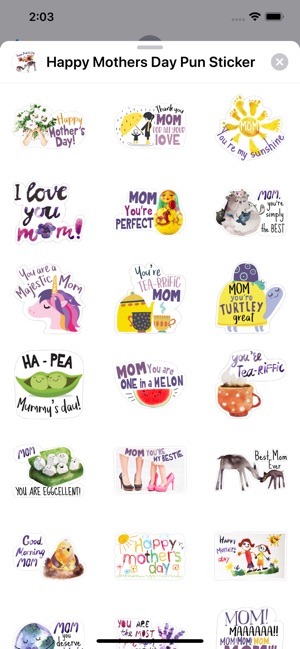 Happy Mother's Day Pun Sticker(圖2)-速報App