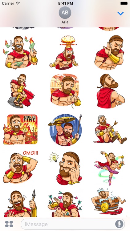 Funny Spartan Heroes Stickers