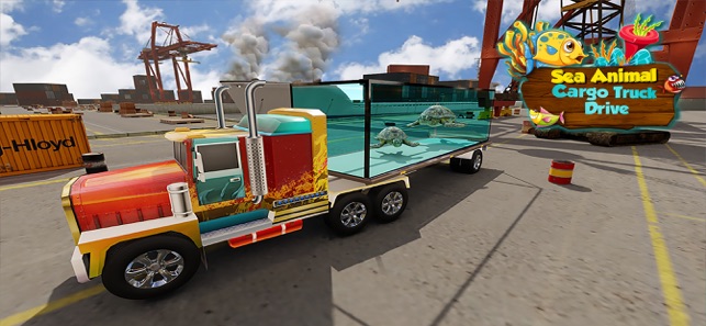 Sea Animal Cargo Truck Driving