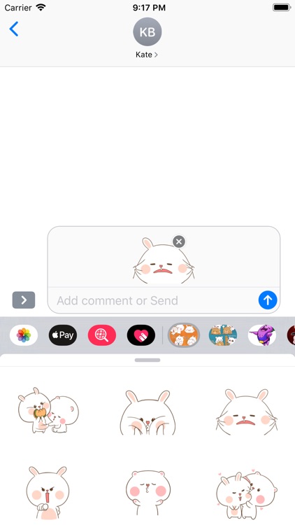 Puffy Bear and Rabbit Stickers