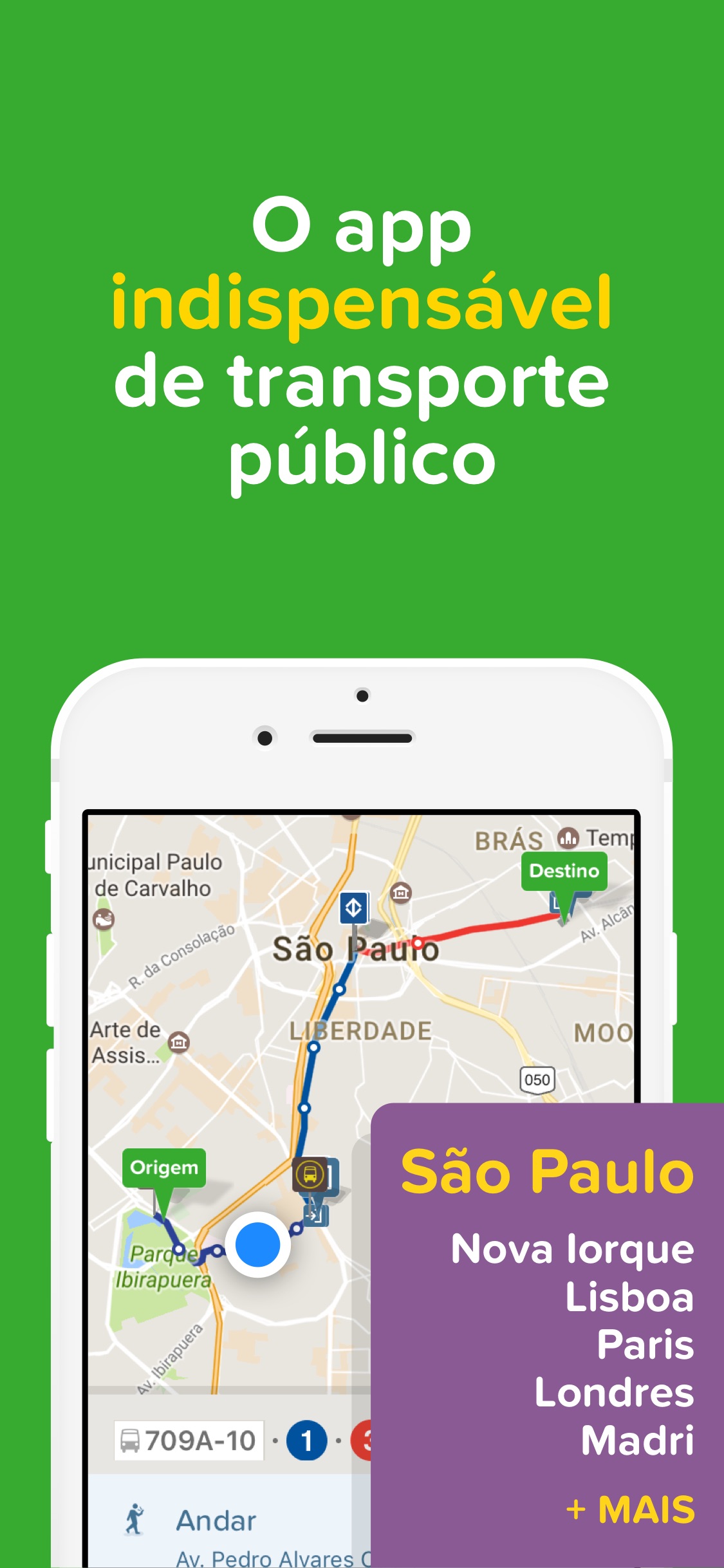 Screenshot do app Citymapper - São Paulo