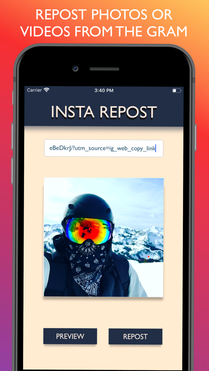 Repost for Instagram