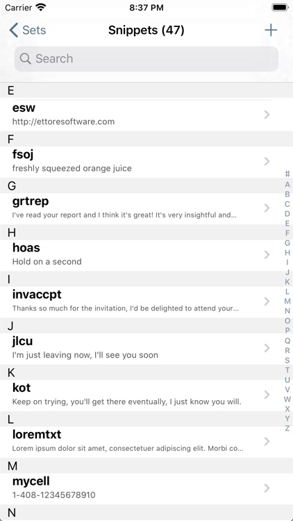 TypeIt4Me Touch screenshot-4