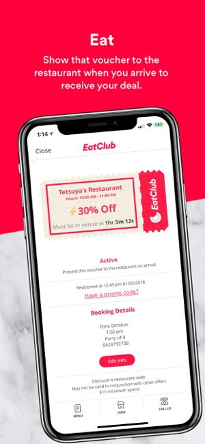 EatClub- Live Restaurant Deals(圖4)-速報App