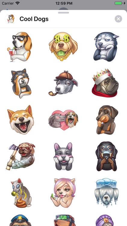 Cool Dogs Sticker Pack