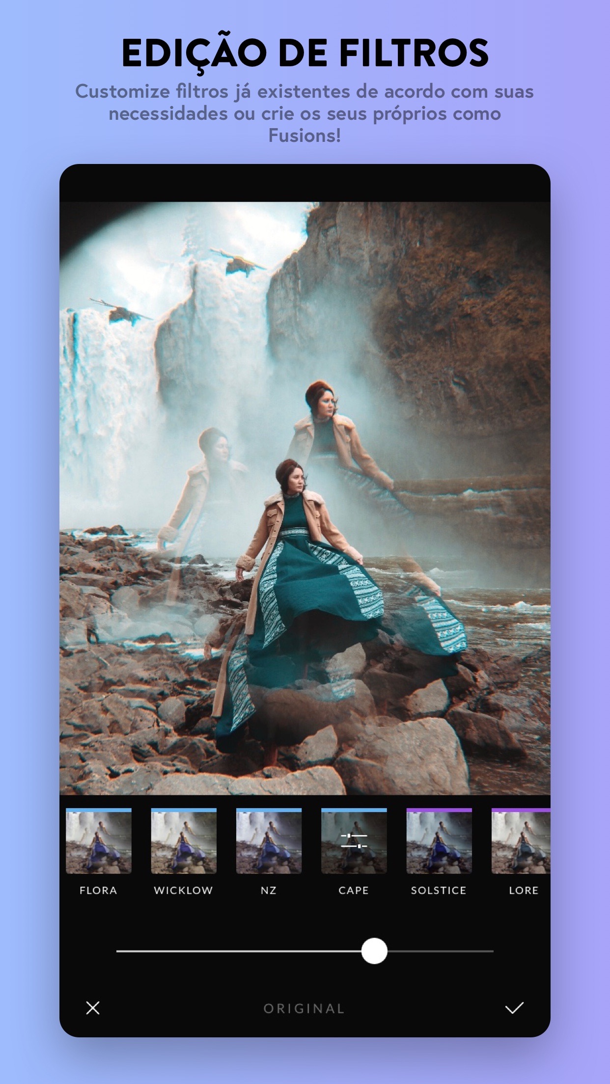 Screenshot do app Afterlight — Editor de Fotos