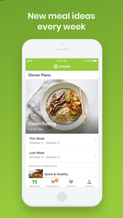 eMeals - Meal Planning and Grocery Shopping List screenshot