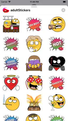 Capture 5 adult Bedtime Stickers iphone