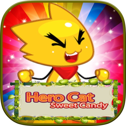 Hero Cat Sweet Candy Icon