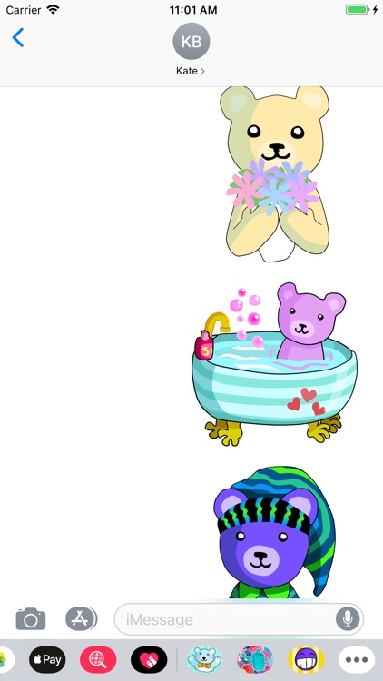 Sweet Teddy Bear Stickers screenshot-3