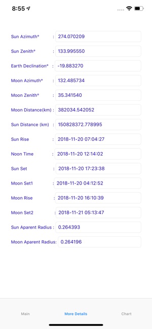 Sun and Moon Position