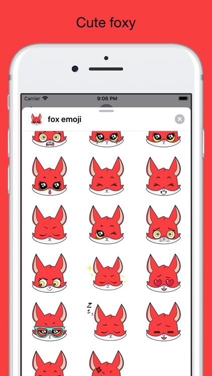 Fox emoji stickers pack