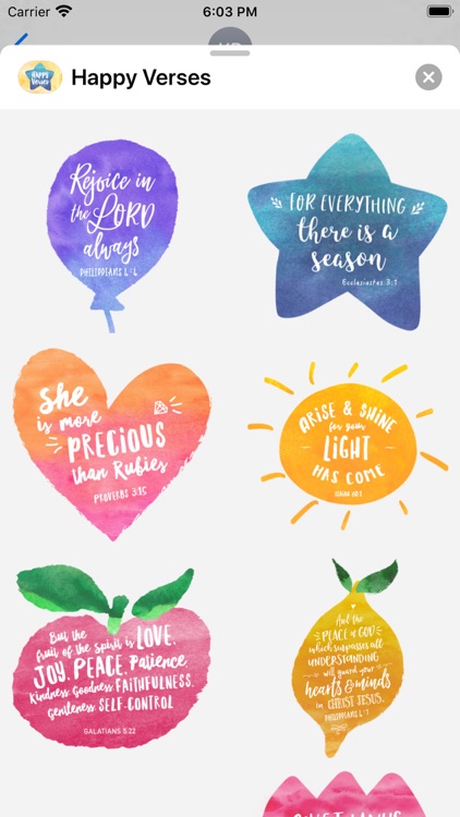 Happy Verses Stickers