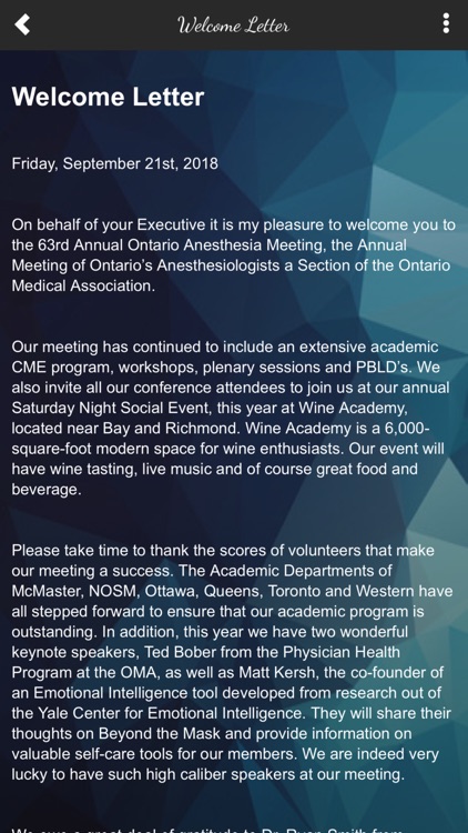 Ontario Anesthesia Meeting