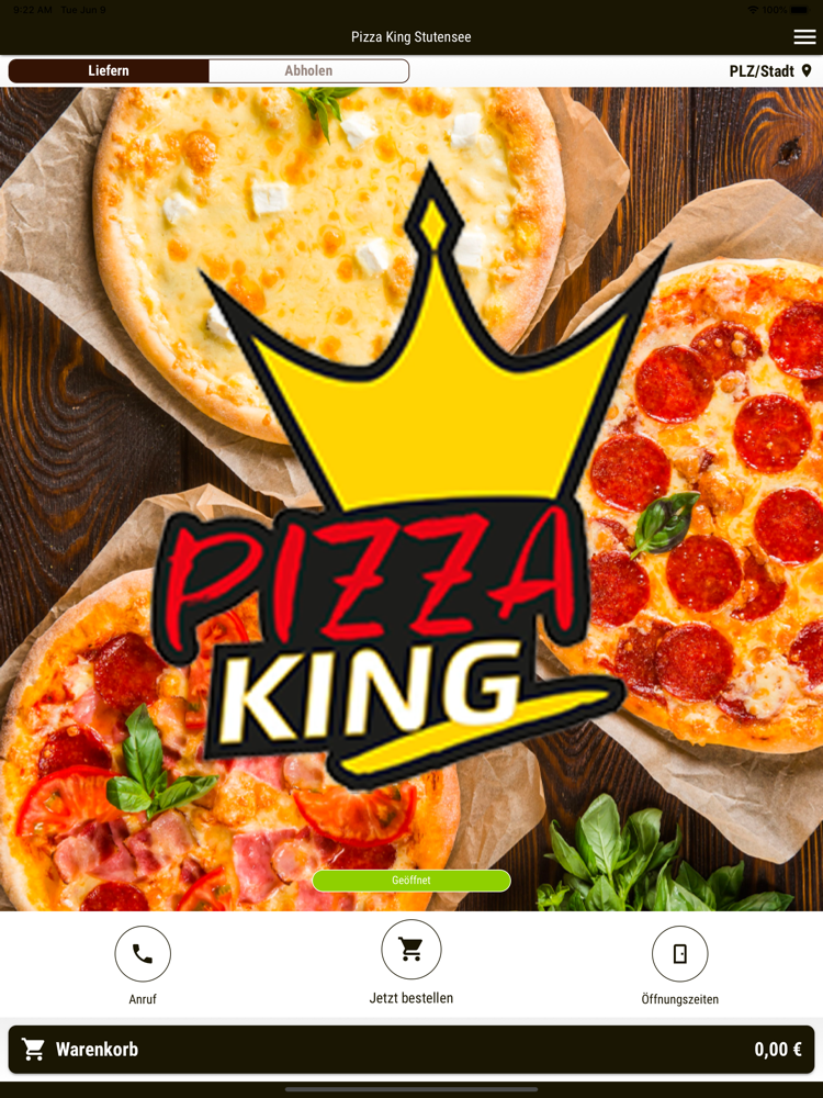 pizza king just eat