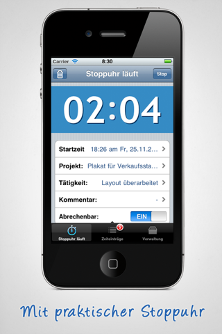 LogMyTime screenshot 2