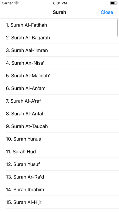 Quran Audio Player (Shuraym) screenshot 3