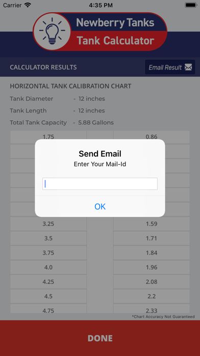 Newberry Tanks Tank Calculator screenshot 3