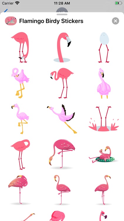 Flamingo Birdy Stickers