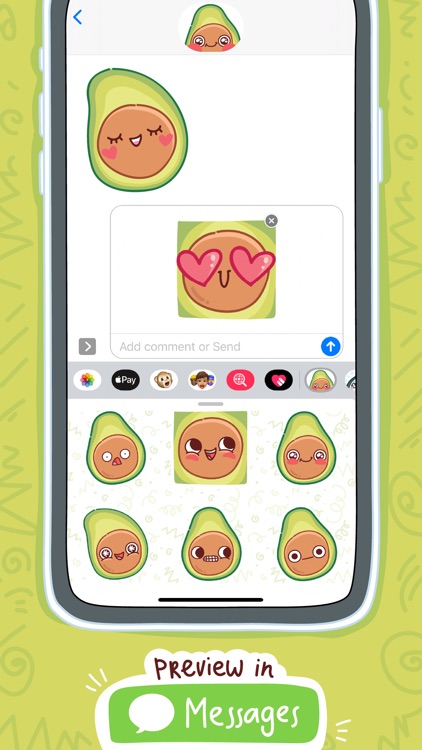 Avocado - cute stickers! screenshot-3