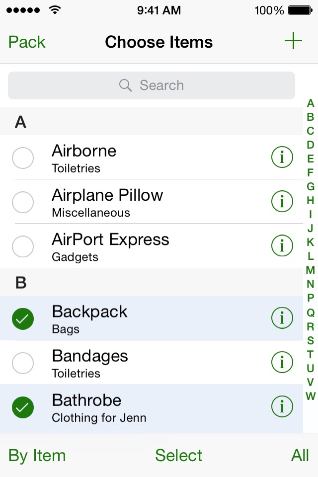 Pack - Simple Packing List screenshot 2
