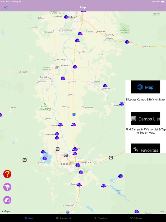 Oregon – Camping  RV spots