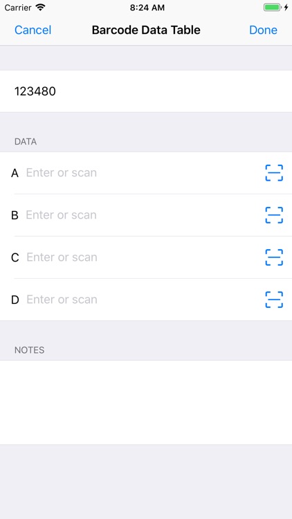 Barcode scanner Crosshair