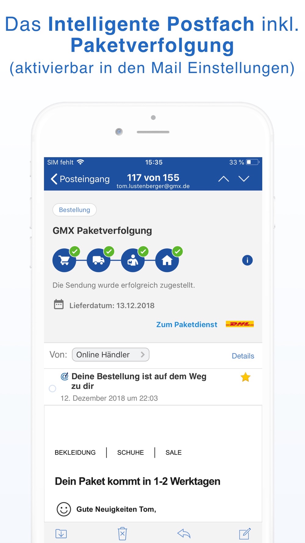 Fehler gmx login Postfach gesperrt