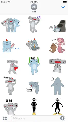 Game screenshot Animated Shark Man Bro Sticker apk