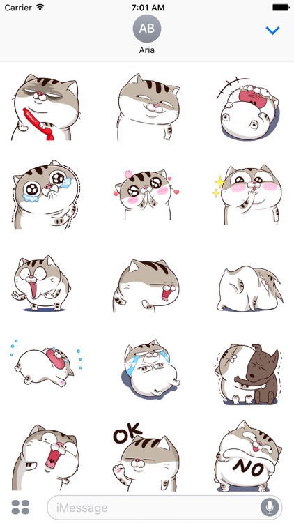 Animated Funny Fat Cat Sticker