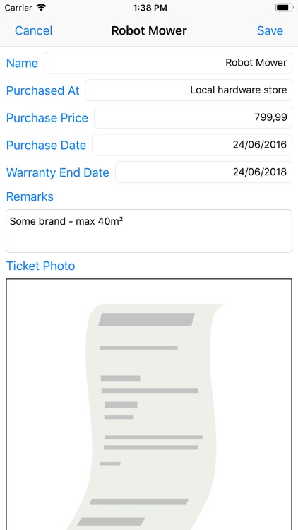 Easy Warranty Tracker