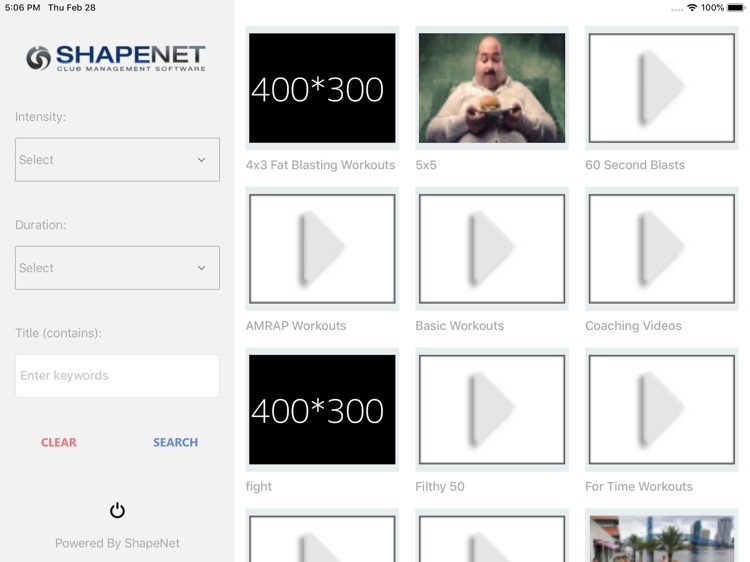 ShapeNet Fitness Videos