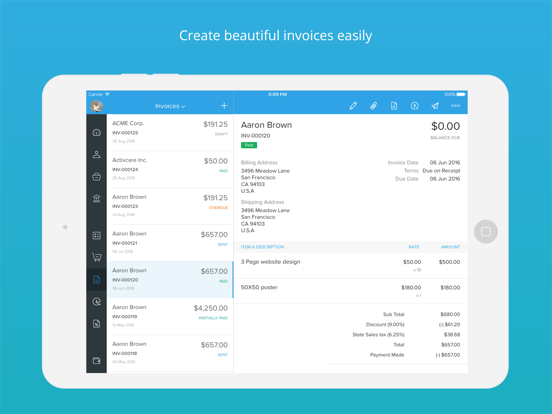 Accounting app - Zoho Books screenshot