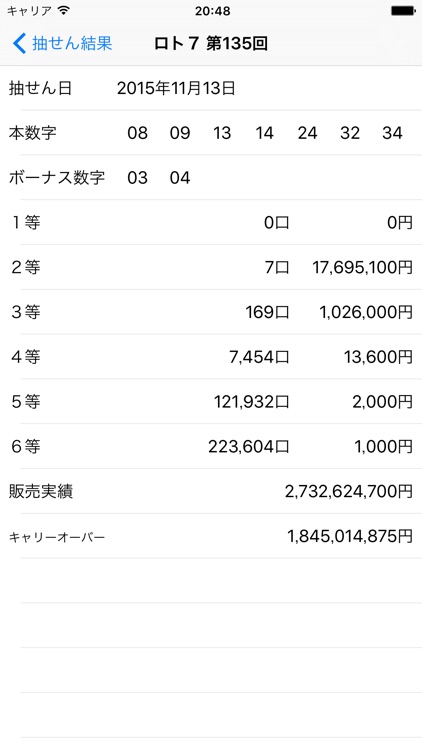 ロト・ナンバーズ・ビンゴ 抽せん番号速報 screenshot-3